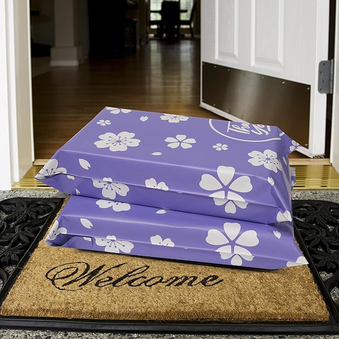 Poly Mailers 10x13 Inch 100 Pcs - Cherry printed Shipping Bags, 2.4mil Thickness, Waterproof and Tear Resistant Mailing Envelopes, Self-Sealing Packaging Bags for Small Business