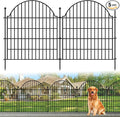 Decorative Metal Garden Fence 5 Panels, 32in (H) x 11.8ft (L) No Dig Dog Fence Outdoor for Yard, Temporary Rustproof Metal Wire Rabbit Dog Garden Border Fencing for Patio