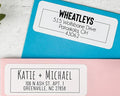 Return Address Labels Personalized, 1 Sheet = 30 Labels, 2.6"L x 1"H - Matte Finish Personalized Address Labels - Return Labels Personalize Self Adhesive - Custom Address Labels (Modern, Gold)