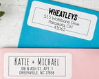 Return Address Labels Personalized, 1 Sheet = 30 Labels, 2.6"L x 1"H - Matte Finish Personalized Address Labels - Return Labels Personalize Self Adhesive - Custom Address Labels (Modern, Gold)