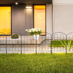 20 Pack Decorative Garden Fence Outdoor - 24in H x 22ft L Rust-Proof Coated Wrought-Iron Panels, Foldable Landscape Border for Patio Flower Beds, Animal Barrier & Yard Decor