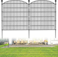Decorative Garden Fence, 5 Panels - 32 in (H) x 11.8 ft (L) No Dig Dog Fence Outdoor for Yard, Rustproof Tall Garden Fencecing Panels, Animal Barrier Suitable for Yard Border, Patio, and Outdoor Use