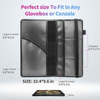 Car Registration and Insurance Holder,Leather Insurance License and Registration Card Holder for Car Glove Box, Auto Truck Document Holder Organizer for Men Women-Sunflowers Daffodils Butterflies