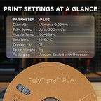 Polymaker Matte PLA Filament Fossil Grey 1.75mm 1kg 3D Printing Filament, PolyTerra 3D Printer PLA Filament