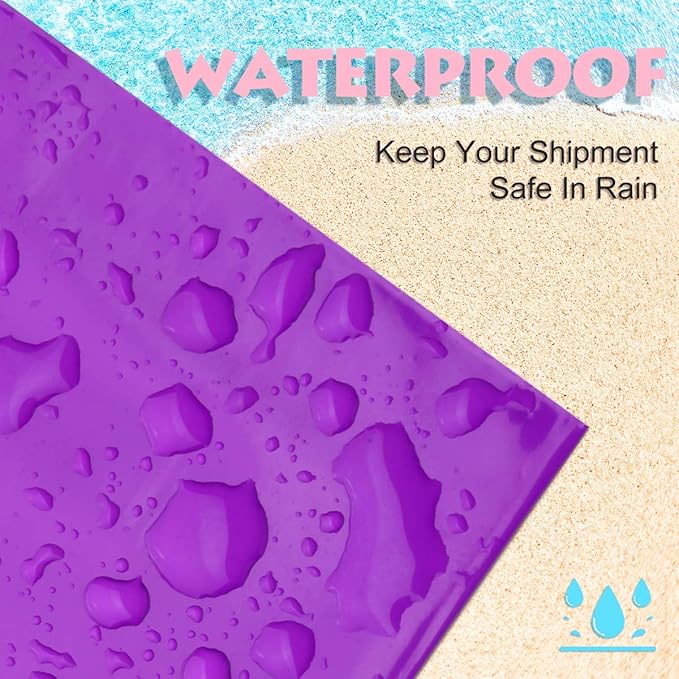 UCGOU Poly Mailers 10x13 Inch Purple 200 Pack Shipping Bags #4 Strong Mailing Envelopes Boutique Packaging Postal Self Seal Adhesive Waterproof and Tear Proof Small Business for Clothes Books
