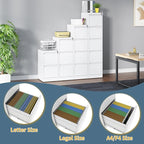 2 Drawer File Cabinet with Lock, Vertical Filing Cabinets for Home Office, Metal Storage Cabinets, Heavy Duty File Cabinet for Letter/Legal/A4/F4 Size Amssebly Required, White