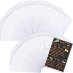Henoyso 200 Pcs 8.5" x 14" Menu Cover Rigid Print Protectors Clear Heavy Duty Menu Holder Poster Protector Sleeve Hard Plastic Paper Sleeves for Page Sheet Photographs Document Birth Certificate