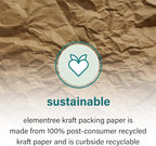 Elementree Brown Packing Paper Sheets for Moving & Shipping - 1500 Count (1375 Feet) - 14.5" x 11" Sheet Size - Sustainable Void Fill Packaging Made in the USA - Kraft Paper Thickness (00919)