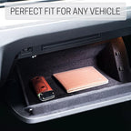 CANOPUS Car Registration and Insurance Holder, PU Leather Card Holder, Vehicle Glove Box Organizer for Auto, SUV, Truck and Motorcycle, Rose Gold