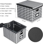 Huolewa Decorative File Organizer Boxes Office Document Storage with Lids, Linen File Storage Organizer Boxes, Universal Hanging Filing Organization Box for Letter/Legal Folder,Home File Storage Bins