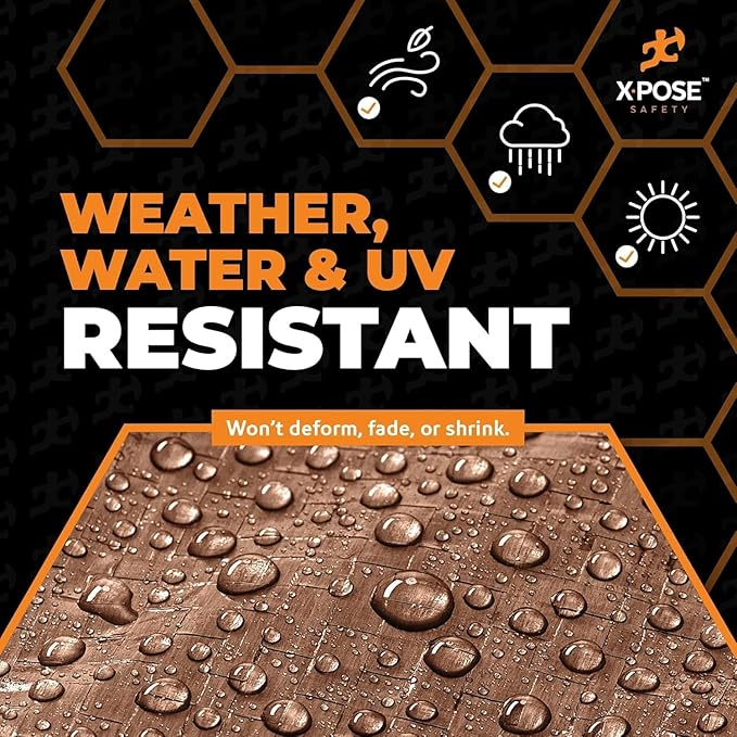 Multipurpose Protective Cover Brown Poly Tarp 5' x 7' - Bulk Half Pallet (1050 Pack) Durable, Water Resistant, Weather Resistant - 5 Mil Thick Polyethylene - by Xpose Safety