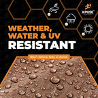 Multipurpose Protective Cover Brown Poly Tarp 6' x 8' - Bulk Half Pallet (840 Pack) Durable, Water Resistant, Weather Resistant - 5 Mil Thick Polyethylene - by Xpose Safety