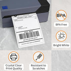 L LIKED 4000 Thermal Shipping Labels 4”x 6”in Fanfold, Permanent Adhesive, Perforated Line Labels Compatible with Direct Thermal Printings (1 Stack, 4000 Labels/Stack)