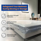 VICMORE Heavy Duty Mattress Bags 2-Pack - 4 Mil Plastic Covers for Moving & Storage, Waterproof, Tear-Resistant Protector Fits Twin XL/Full XL Mattress & Box Spring (Odorless, Recyclable)