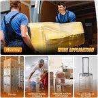 Stretch Film Shrink Wrap for Moving Supplies (15inch, 4 Pack) x 1000ft, Industrial Strength Plastic Wrap Stretch Roll for Pallet Wrapping Shipping Moving Boxes Storage Furniture with Handles, Clear