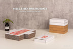 50 Pack 9x6x1.3 inch Small Shipping Boxes, Multi-Depth Flat Cardboard Boxes with Fragile Stickers for DVD Shipping, Packing, Moving, Storage, White