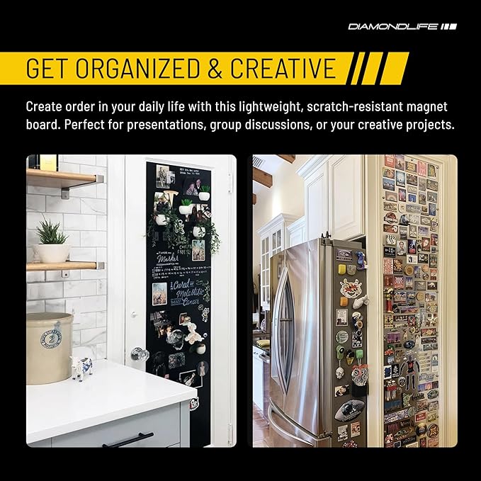 24"x36" - Magnetic Board - Memo & Vision Board for Home, Office, and Classroom - Magnet Board for Kids - Pre-drilled Mounting Screws Included