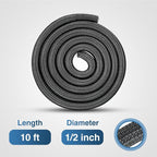Nilight Cable Sleeve, 10ft-1/2inch Cord Management Sleeves, Braided Sleeving, Split Self Wrapping Wire Loom for Computer Electrical Automotive Harness Protector Organizer, Black