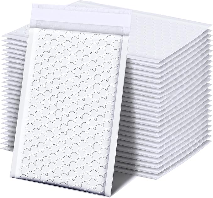 Bubble Mailers 12.5x18 Inch 50PCS, Self Seal Waterproof Padded Envelopes Shipping Bags, Tear-proof Bubble Envelopes Padded Mailers for Mailing, Packaging, Small Business-White