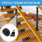 Helffer T316 1/4" 30 Degree Angle Beveled Washer for Metal Post Aluminum Deck Railing, Cable Railing Post, Marine Grade Titanium Plated Stainless Steel, 6.6mm Aperture, 20 Pack