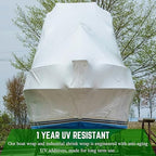 FPS Polyethylene Shrink Wrap - 7 mil Boat Shrink Film for Heat Gun, Industrial Protection and Storage - White, 17' x 25'