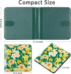 CoBak Car Registration and Insurance Holder - Vehicle Glove Box Car Organizer, Auto Truck Comparment Accessories Case for Essential Document, Driver License, Cards (Blossom Forest Green)