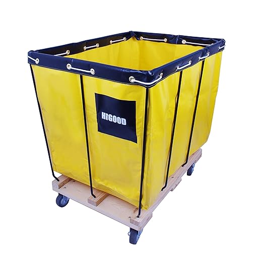 Basket Trucks,Service Carts Yellow 12 Bushel Knock Down Truck,Carts, 15.0 cu. ft, 600 lb, 36" L X 26" W X 34" H Capacity