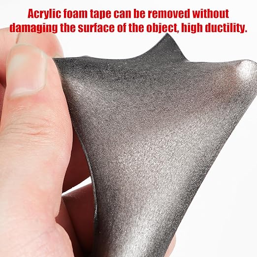 Double Sided Tape Heavy Duty, Waterproof Mounting Foam Tape, 16.5ft Length, 0.4in Width, High Temperature Resistant Adhesive Tape for Car, LED Strip Light, Office Decor, Made of 3M VHB Tape.