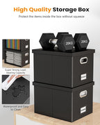 Oterri File Organizer Box with Lid - Portable Hanging File Box for Letter/Legal Files, Office/Decor/Home, 1 Pack, Black Leather