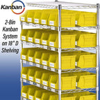 Akro-Mils 30237 AkroBins Plastic Storage Bins, Space-Saving Stackable Bins for Garage, Pantry, Craft Organization, 9-" x 6-" x 5-", Clear, 12-Pack