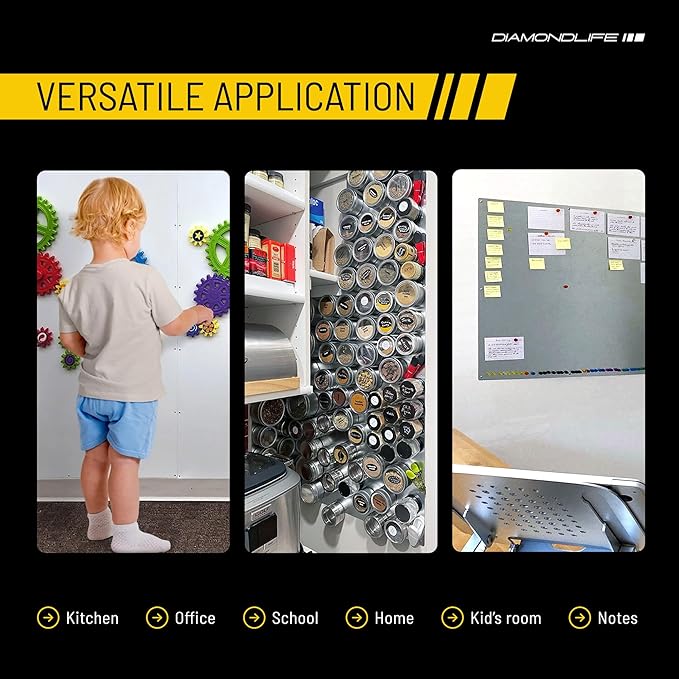 Samples - Magnetic Board - Memo & Vision Board for Home, Office, and Classroom - Magnet Board for Kids - Pre-drilled Mounting Screws Included