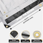 Tarp 16x20 Feet 14 Mil Heavy Duty Waterproof Tarp, Large Multipurpose Cover with Brass Grommets and Reinforced Edges, UV Resistant Thick Poly Tarps for Outdoor Camping Tent Pool Car