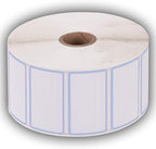 2.25" X 1.25" Direct Thermal Perforated Stickers Labels for Barcodes, Address, Consignment - Compatible with Zebra, Rollo, Godex and More (Blue Border, 1 ROLL)
