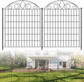 SUNLAX 10 Panels Decorative Garden Fence 24ft(L) x 32in(H) Fencing Tall for Yard Dog Pet Fence No Dig Temporary Fence Barrier for Outdoor Patio Without Gate