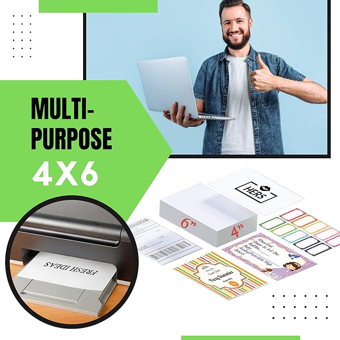 JETZAP Pre-Cut 4x6 Shipping Labels | Work on Most Inkjet and Laser Printers | Just Load & Print | USPS UPS FedEx for Home Printers | 2000 Pack