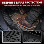 LASFIT Floor Mats for Hyundai Santa Cruz 2026 2025 2024 2023 2022, Custom Fit TPE All Weather Floor Liners 1st & 2nd Row Car Mats Accessoires for Hyundai Santa Cruz 2022-2026, Black