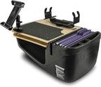 AutoExec AE-GMCD-PI-TAB-PS-11M GripMaster Car Desk for Your Vehicle Workstation and Mobile Office, Natural with 400 watt Power Inverter,Tablet Mount and Printer Stand