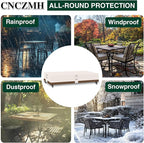 Heavy Duty Patio Furniture Covers Waterproof, 600D Outdoor Furniture Cover Waterproof for Sectional Sofa Couch, Outdoor Dining Table and Chair Set Covers 110''L x 84''W x 28''H, Beige Brown
