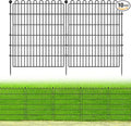 10 Panels No Dig Decorative Garden Fence for Yard, 32 in(H) X 23.6 ft(L) Animal Barrier Fencing for Outdoor Dog, Metal Portable Garden Fences for Borders, Pets, Landscape, Temporary Fence