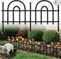 Decorative Garden Fence, 5 Panels No Dig Fence, 7.08 ft(L) x 13 in(H) Animal Barrier for Dogs Rabbits, Rustproof Metal Arched Decorative Garden Fences for Flower Bed, Outdoor, Yard, Patio