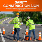 Pyle 28-Inch Safety Traffic Cones, 6-Pack Orange Parking Cones with Reflective Collars, Stackable PVC Construction for Roadwork, Sports Training & Events, Solid High-Density Base for Stability