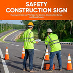 Pyle 28" Traffic Cones, 10-Pack High-Visibility Safety Markers for Roadwork, Parking Lots, Sports Training, and Construction Zones, Durable Orange PVC Cones with Stable Heavy-Duty Base