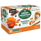 Green Mountain Coffee Roasters Pumpkin Spice, Single-Serve Keurig K-Cup Pods, Flavored Light Roast Coffee, 10 Count