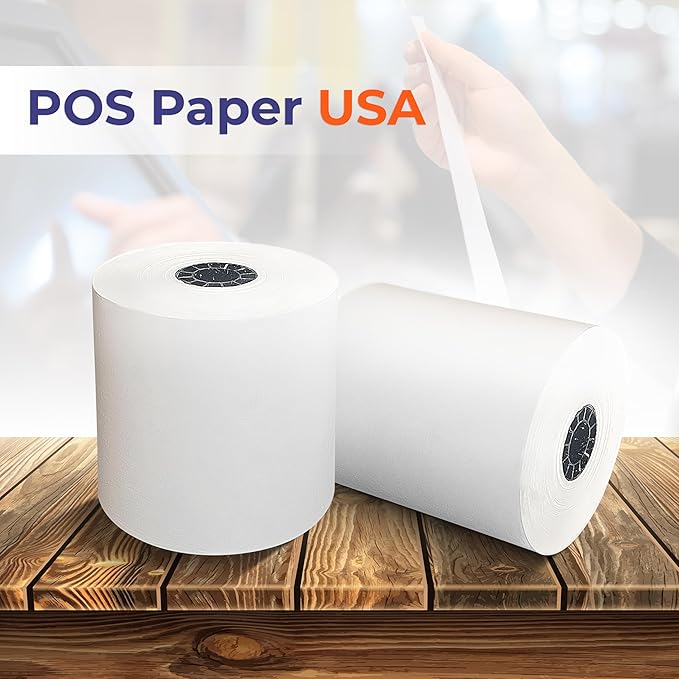 3 1/8" x 200' Thermal Paper (50 Rolls/Case) - BPA Free