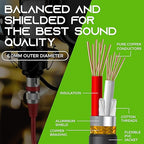 GEARit XLR Male to Female Microphone Cable (100 Feet, 1 Pack) 3-Pin Balanced Shielded Mixer, Recording Studio, Podcast - Red