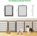 Decorative Garden Fence with Extra Wide Gate Garden Fencing for Yard, 32 in(H) x 22 ft(L) Metal Flower Bed Fencing Temporary Fence for Dogs Outside Dog Fencing for Garden Beds