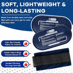 Gel Ice Packs for Injuries Reusable, 4 Ice Packs with 2 Adjustable Straps for Knee, Shoulder, Back, Hot and Cold Pack Therapy for Joint Pain, Muscle Soreness, and Body Inflammation