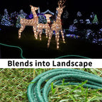 HUANCHAIN Indoor Outdoor Green Extension Cord 15 ft Waterproof, 16/3 Gauge Flexible Cold-Resistant Appliance Extension Cord Outside, 13A 1625W 16AWG SJTW, 3 Prong Electric Cable, ETL