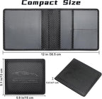 Car Registration and Insurance Holder with Magnetic Shut, Vehicle License Document Glove Box Compartment Organizer - For Documents, License, Cards