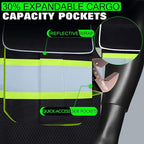 BeautyWill Safety Vest Class2 ANSI Certified Custom Logo High Visibility Reflective Vest for Men -10 Pockets Personalized Logo Heavy-Duty Work Vest（Mesh Black，M）